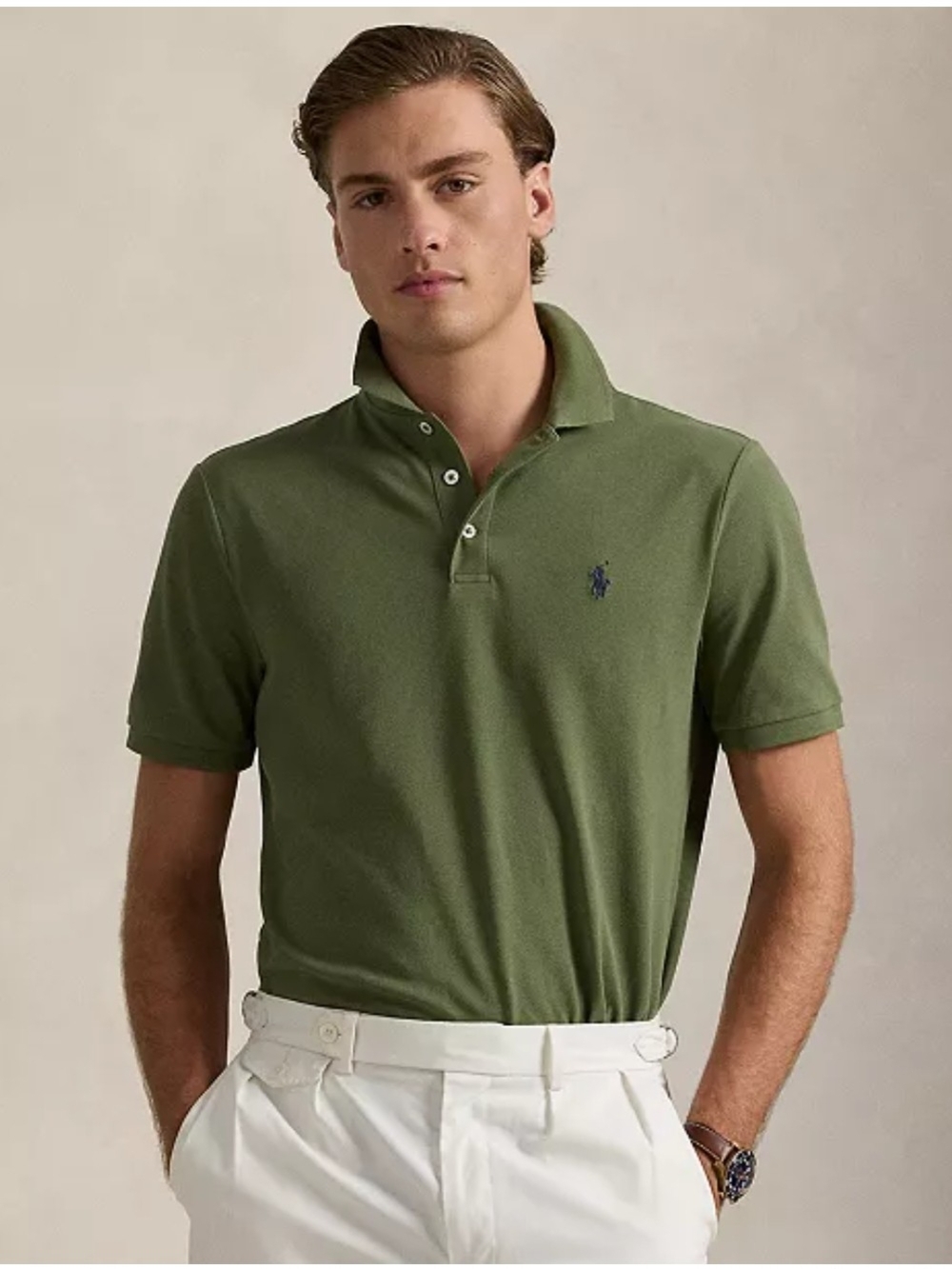 Polo Ralph Lauren Men's Classic-Fit Stretch Mesh Polo Shirt Size L Garden Trail